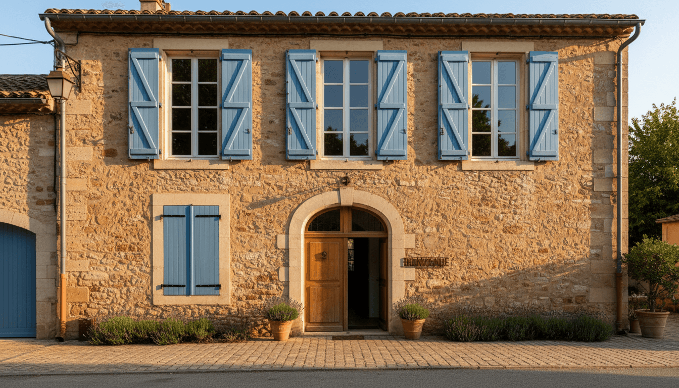Facade d'une propriété résidentielle à Castelnaudary